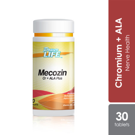 Powerlife Mecozin Cr + ALA Plus helps to repair and support healthy nerve. It helps to reduce numbness and nerve pain.